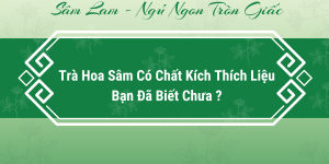 Trà hoa sâm có chất kích thích hay khôngc